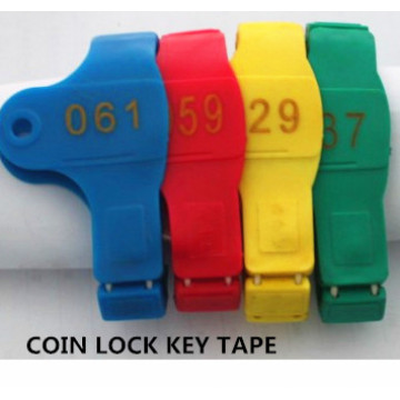 Coin Lock Key Tape, Key Brand, Bathroom Hand Number